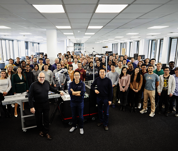 A group photo showing the team of Agile Robots SE